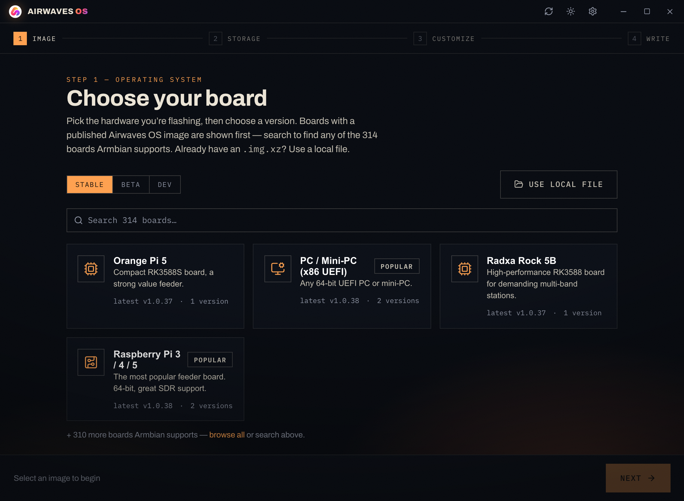 Airwaves Flasher image screen